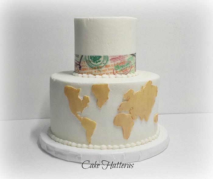 World Traveler Wedding Cake