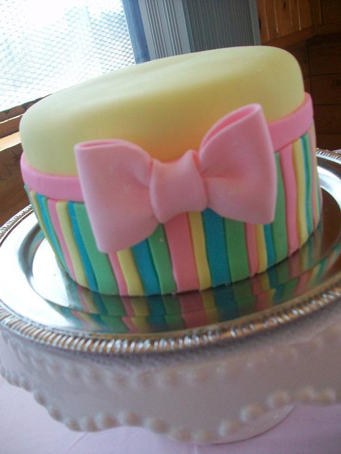 Striped Birthday Cake