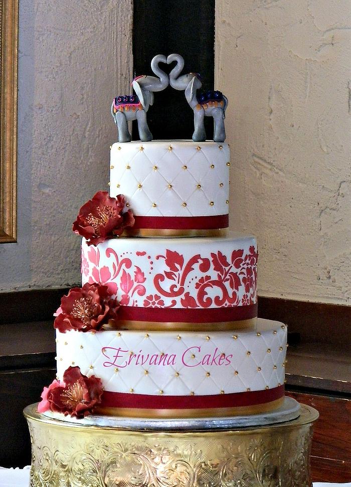 Indian Themed wedding cake