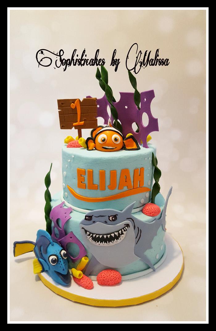 Nemo and Bruce Birthday cake 