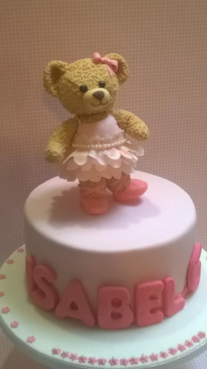 Ballerina Bear birthday cake