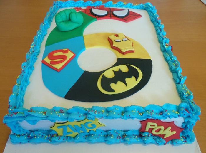 Marvel Superhero and Avengers Birthday Cake