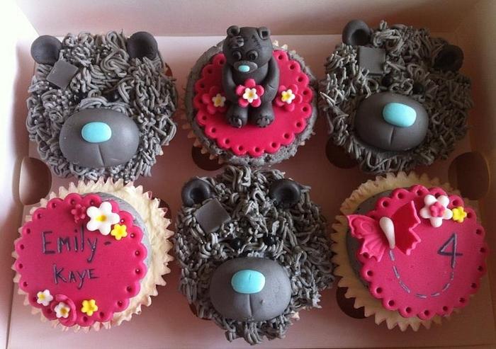 Tatty Teddy themed cupcakes for Emily
