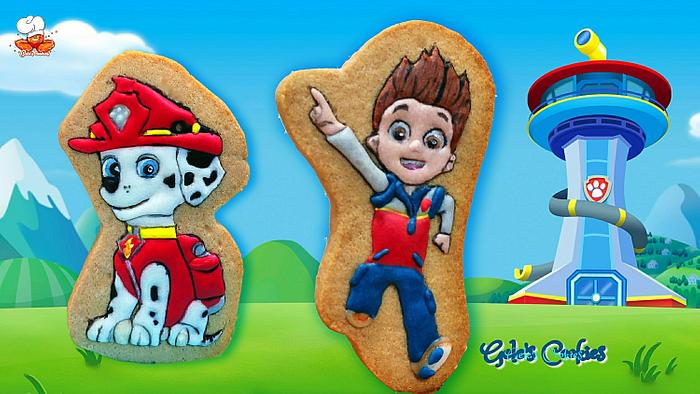 Paw patrol cookies, Marshall and Ryder