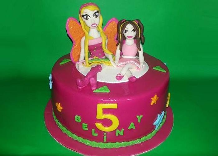 Winx Stella and the Little Girl Cake