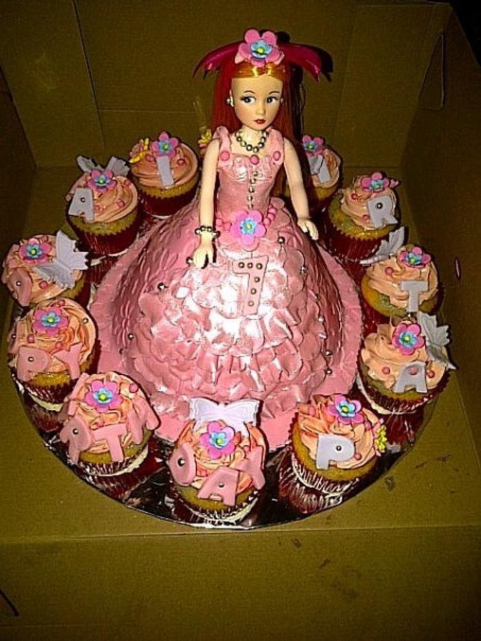 the pink barbie cake