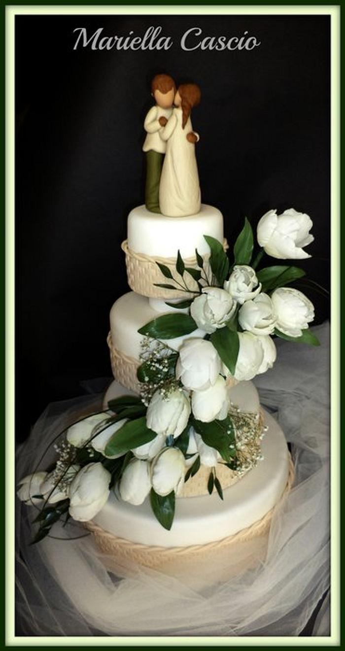 wedding tulip cake