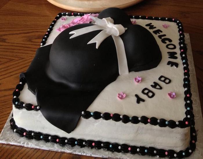Analy's Little Black Dress baby shower cake