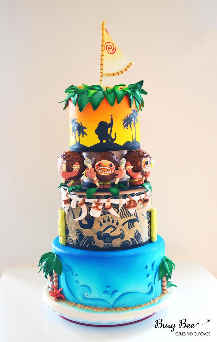 Maui Cake (Moana) - Decorated Cake by Busy Bee Cakes - CakesDecor