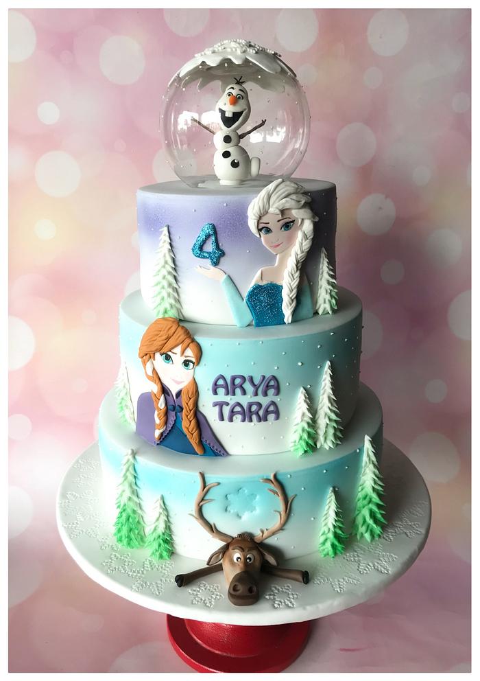 Frozen theme cake