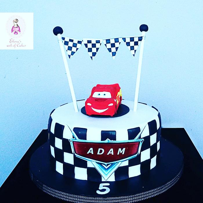 Mcqueen racing  cake