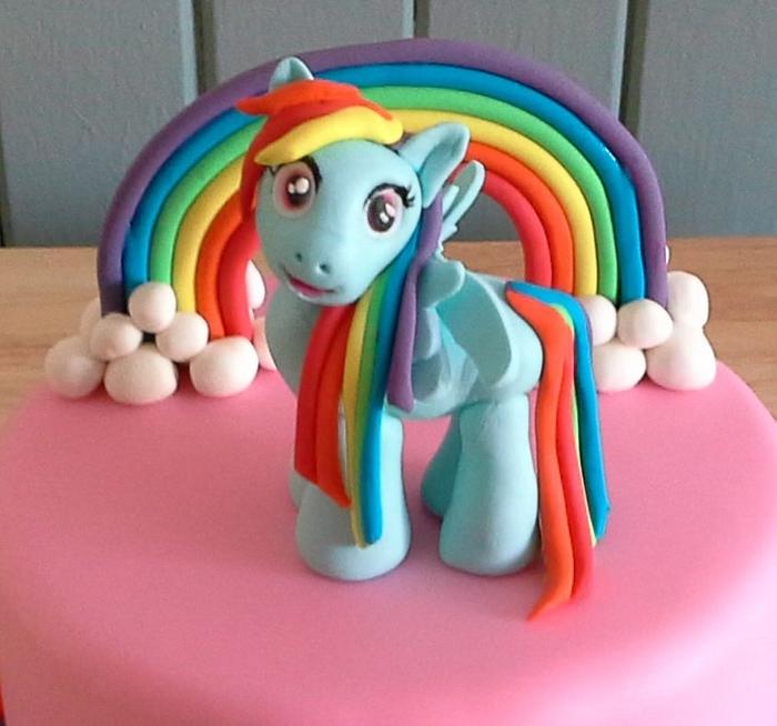 Rainbow Flash cake topper