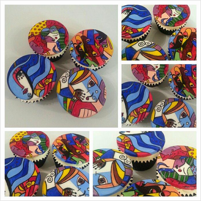 handpainted Neo Pop art cupcakes xxx 