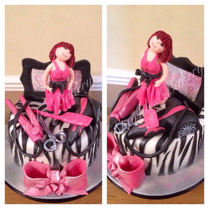 Hairdressing Themed Cake