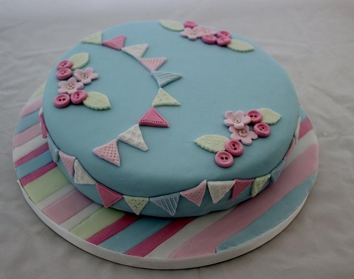 Cath Kidston inspired bunting cake