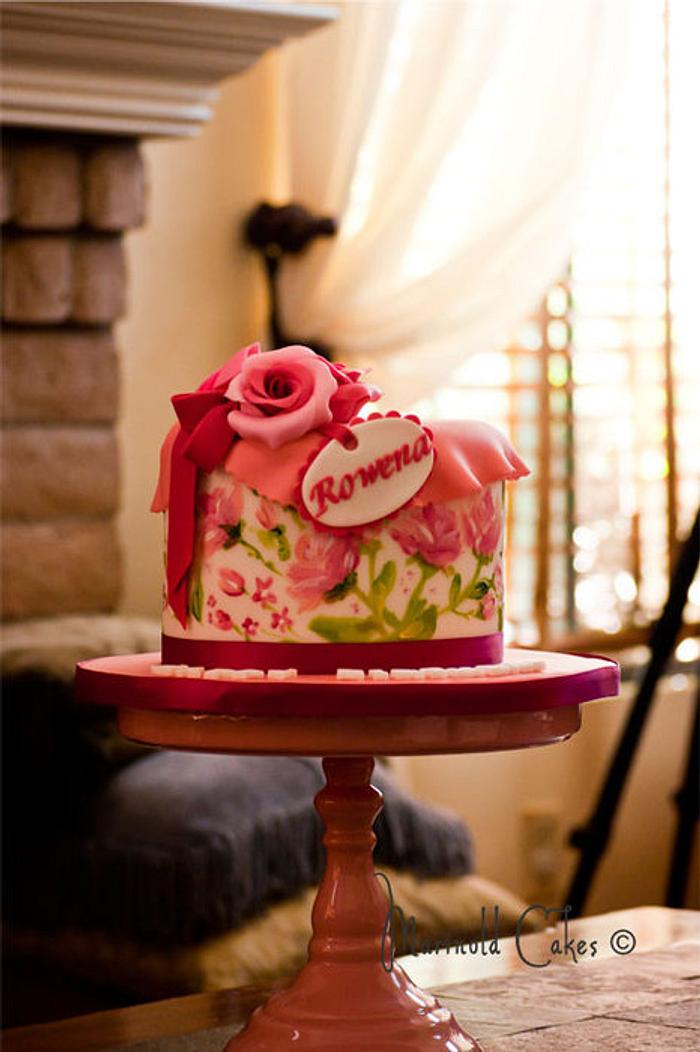 Painted Rose Cake
