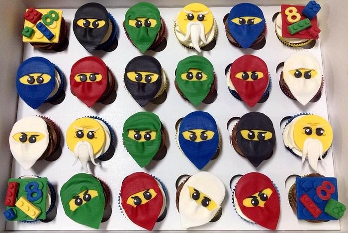 8th Birthday Ninjago Cupcakes