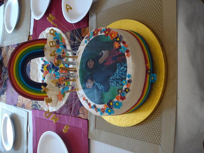 My grand daughter's dream rainbow cake