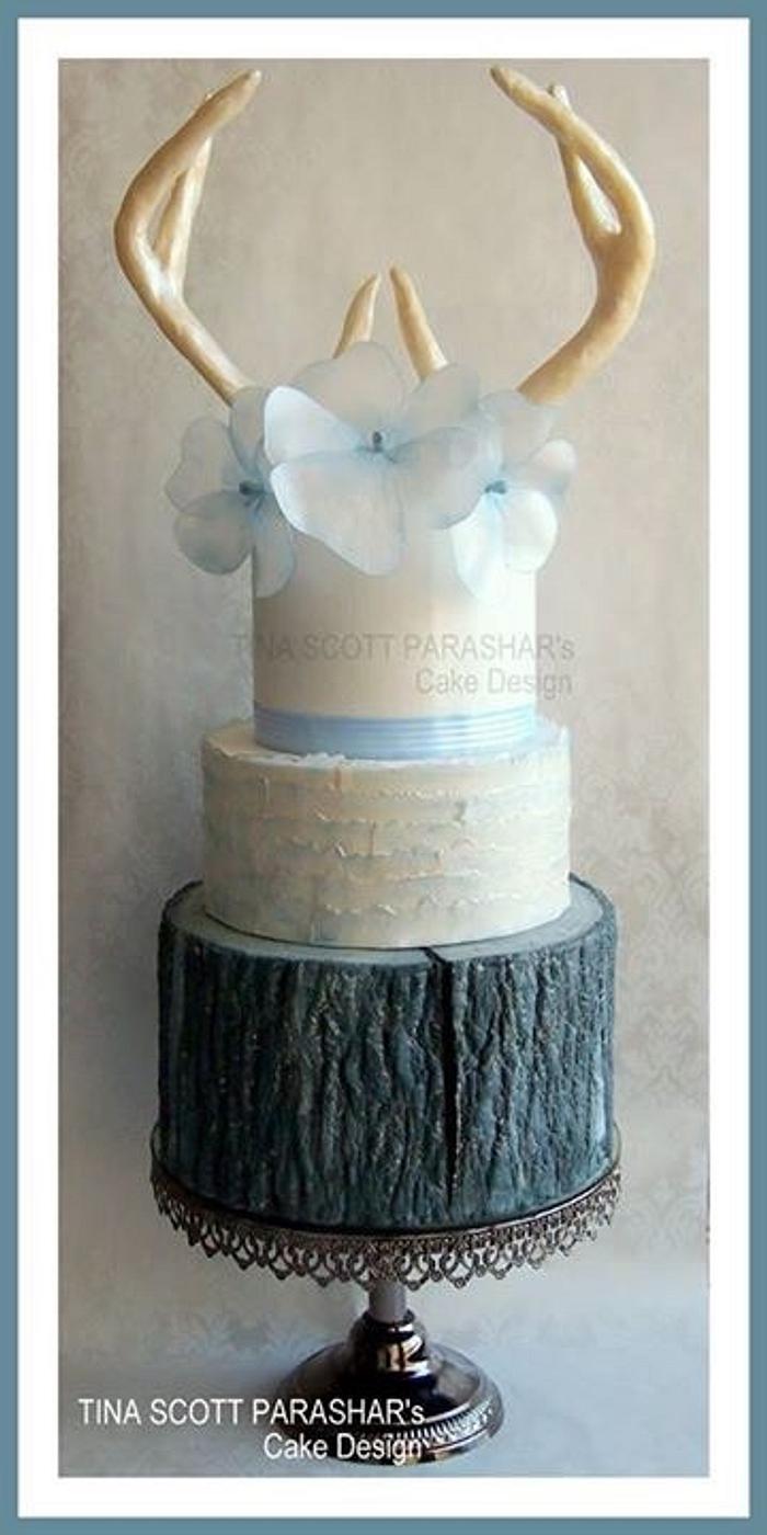 Bow Hunting and Roller Skate Theme Scottish Wedding Cake Toppers