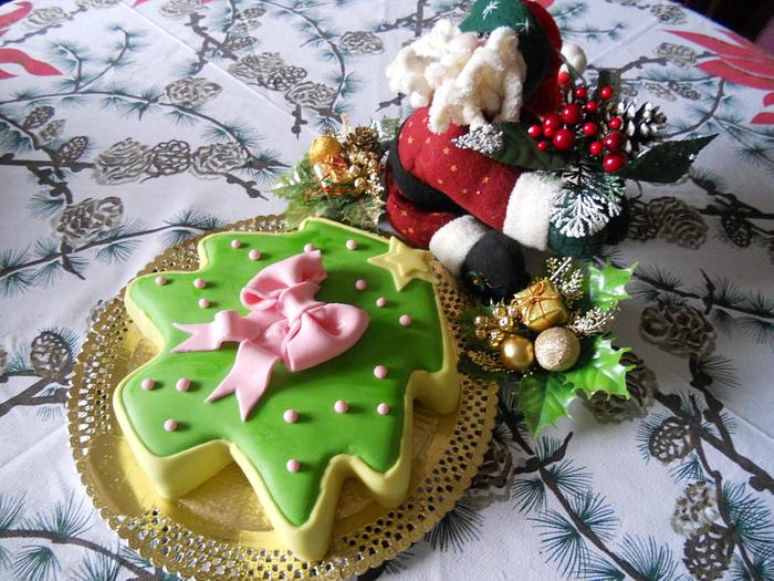 cake christmas tree