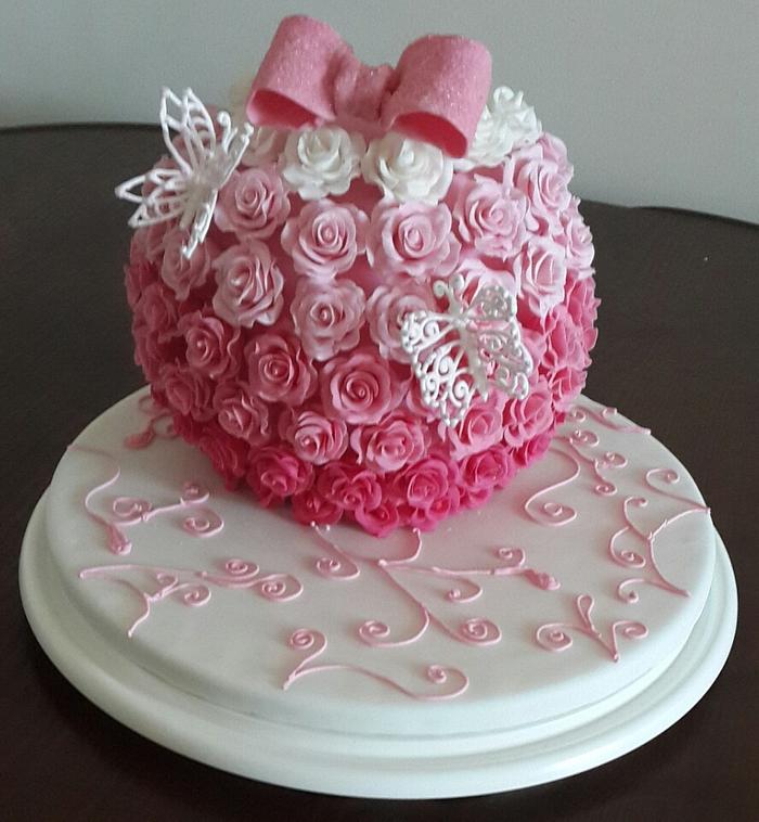 mother's day rose bouquet cake