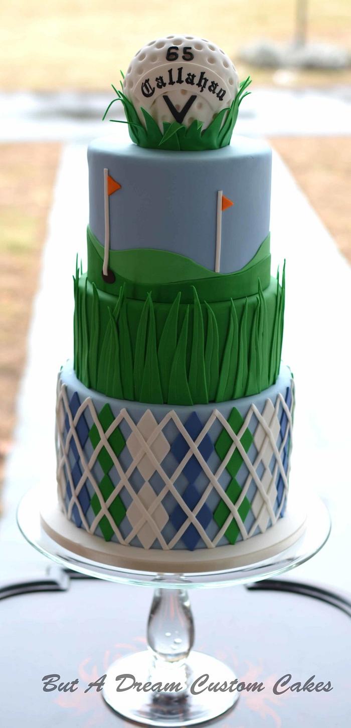 Golf ball birthday cake