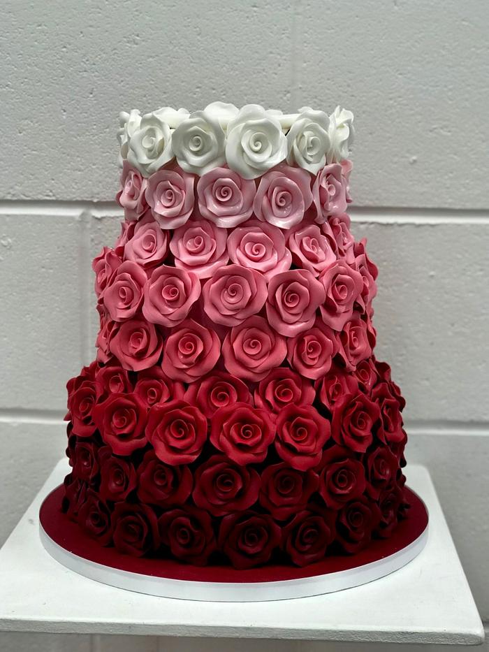 Wedding ombre roses