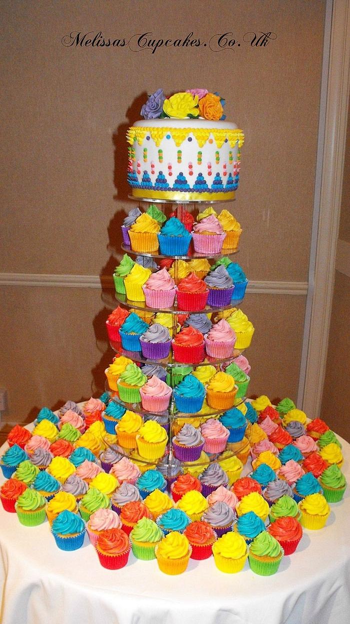 Mexican Festive Cupcake Tower