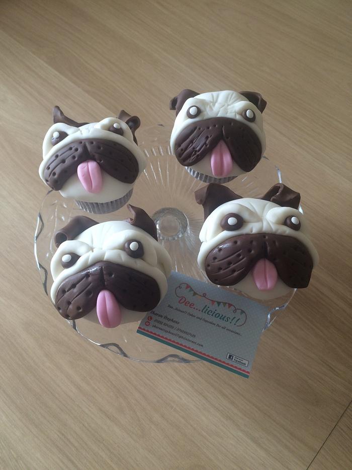 Pug cupcakes