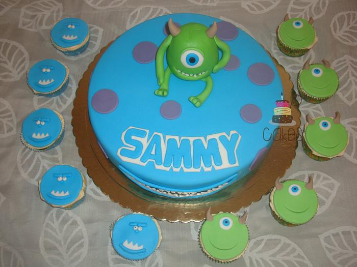 Monsters Cake and Cupcakes