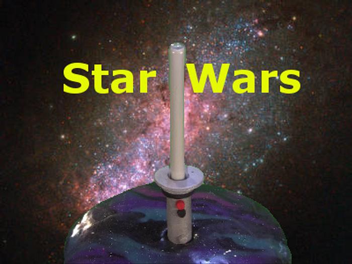 Star Wars LED Lightsaber Mirror Cake