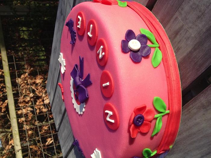 Pink birthday cake