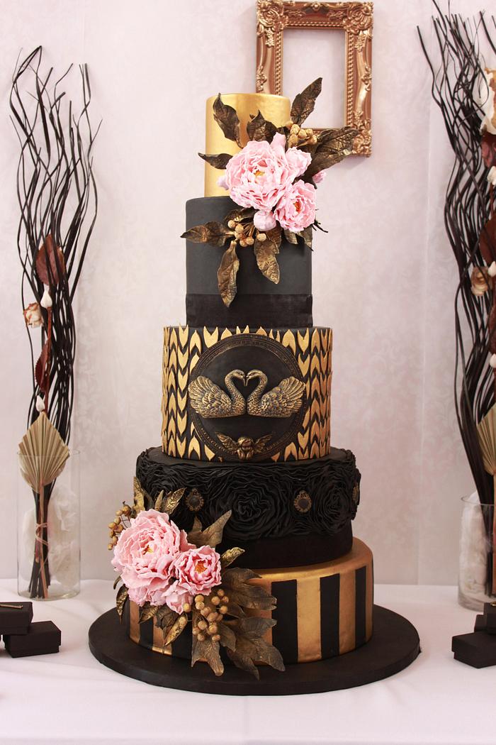 Black Swan Wedding Cake