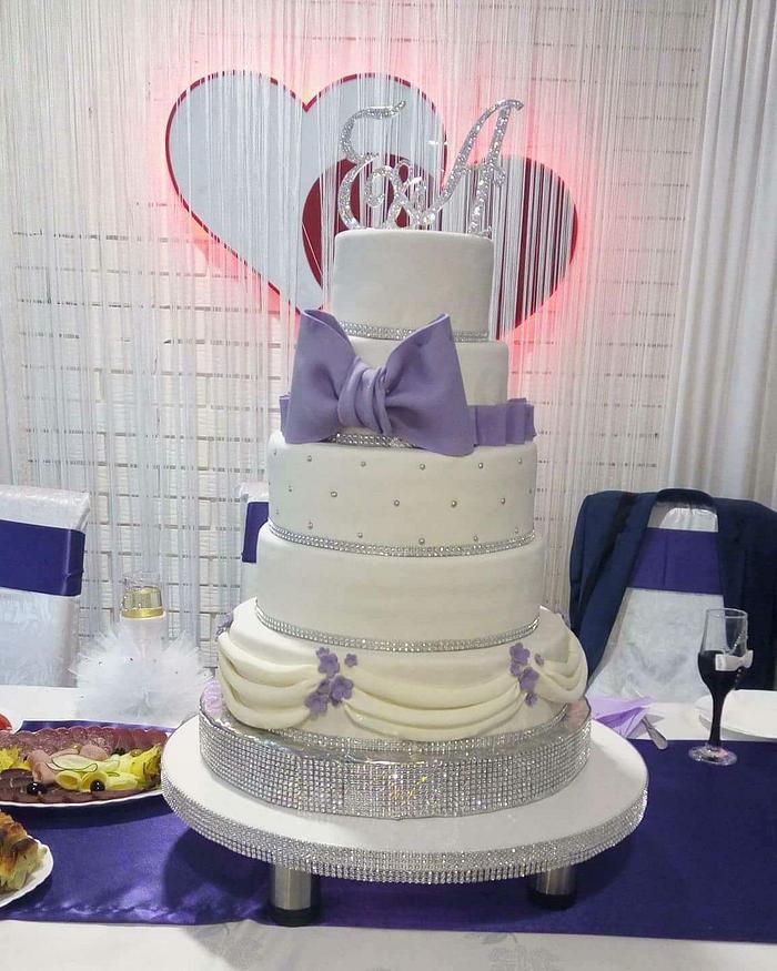 My first big wedding cake