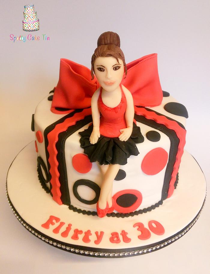 Flirty at 30 Birthday cake