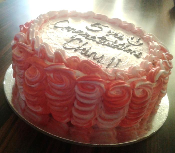 Red Velvet duet coloured cake