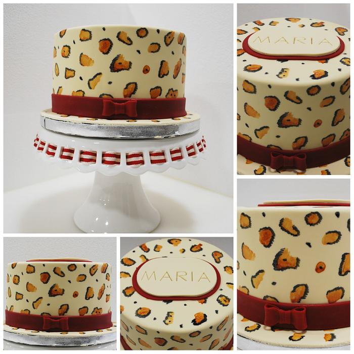 LEOPARD PRINT BIRTHDAY CAKE