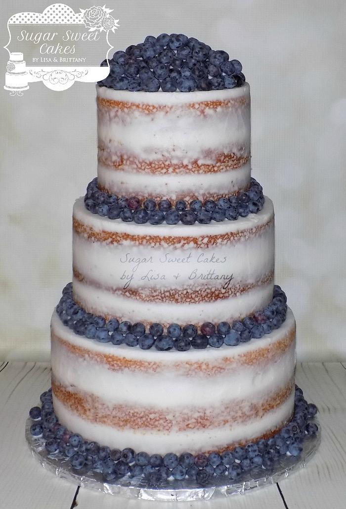 Naked Cake w/Blueberries