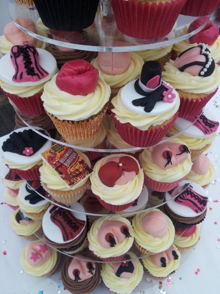 Burlesque Themed Engagement Cupcakes