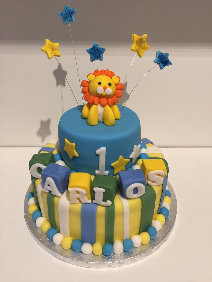 Lion baby cake