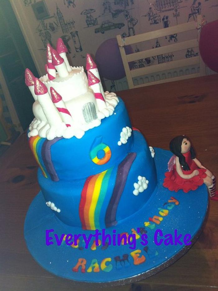 Rainbow Fairies cake with Poppy the Cake Fairy