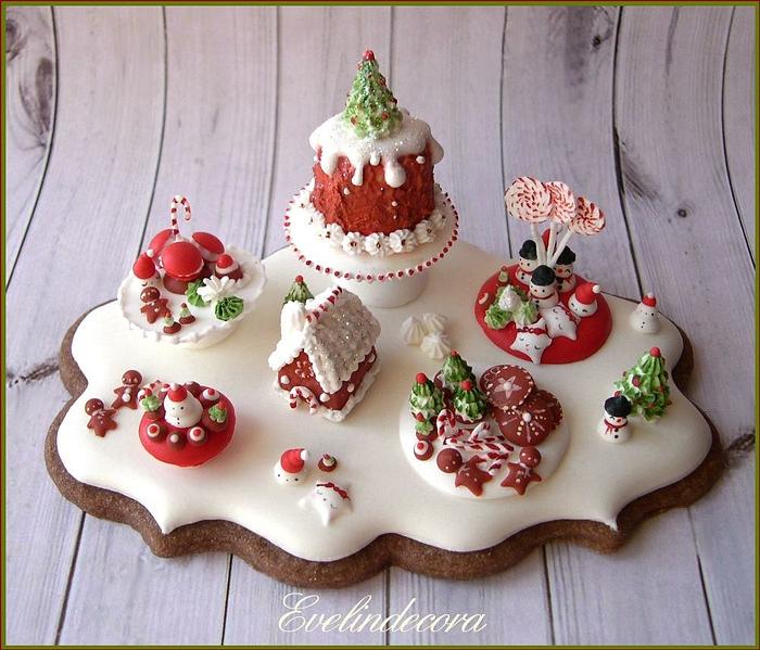 Royal icing cookie: Christmas miniature 🎄
