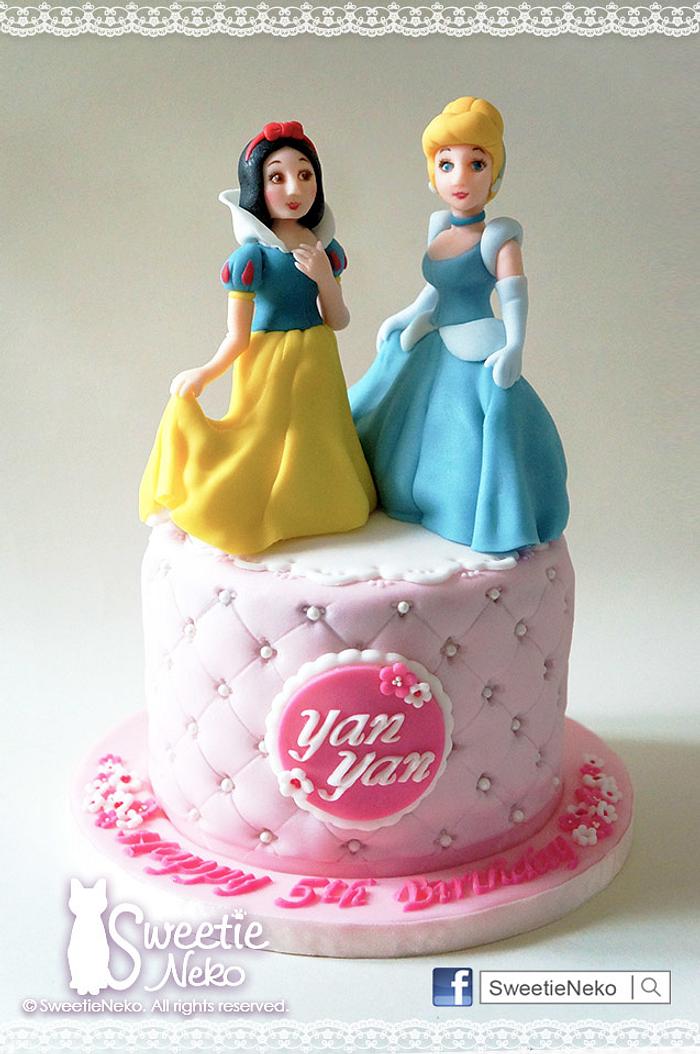 Snow White & Cinderella cake 