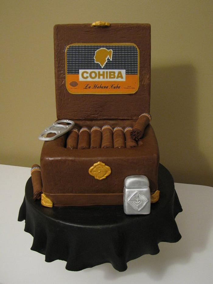 Cohiba cigar box cake! 