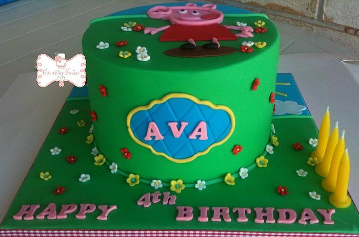 Ava's Peppa Pig cake
