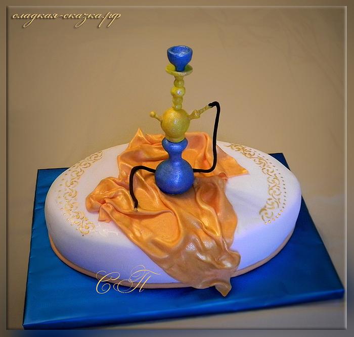 Cake with a hookah
