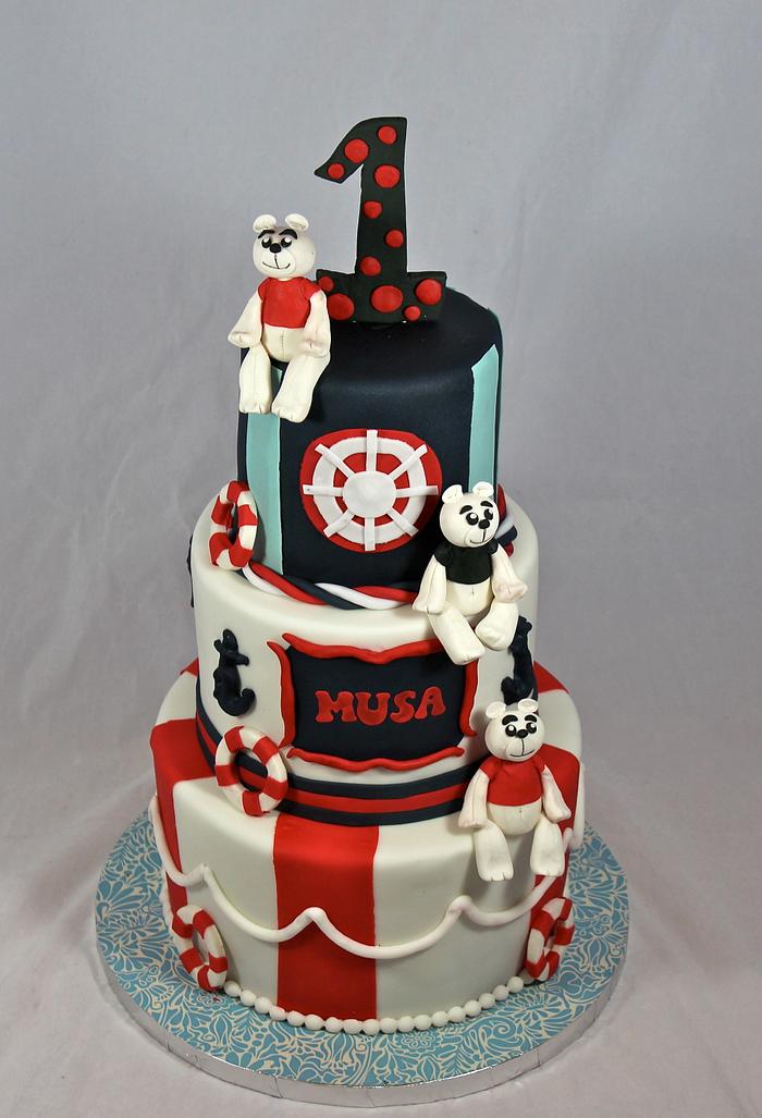 nautical theme birthday cake