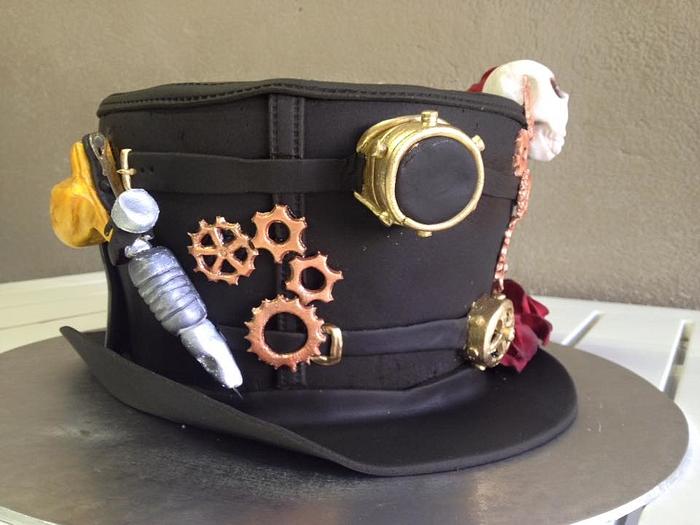 Steampunk Hat with Tattoo Guns