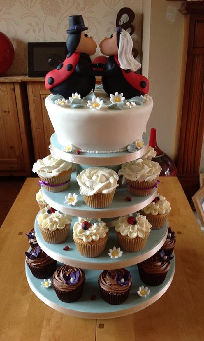 Ladybird wedding cake