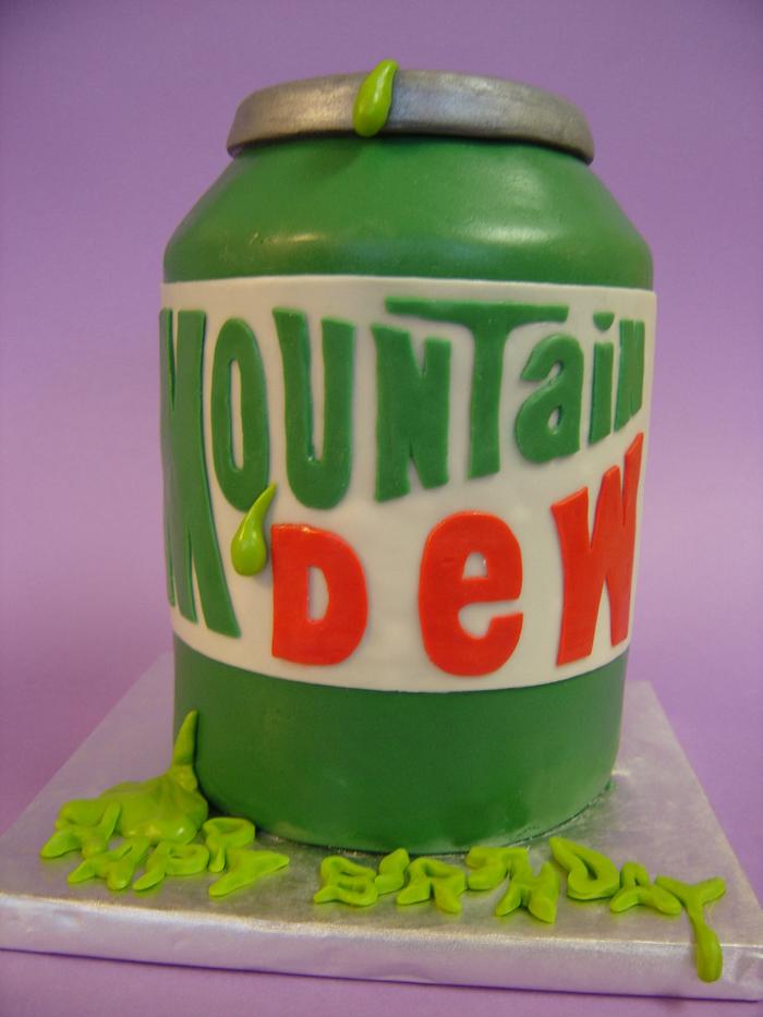Classic Mountain Dew birthday cake